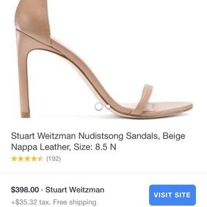 Stuart Weitzman leather sole sandals